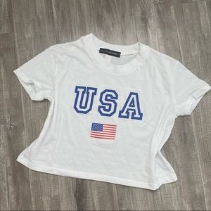 USA cropped tee